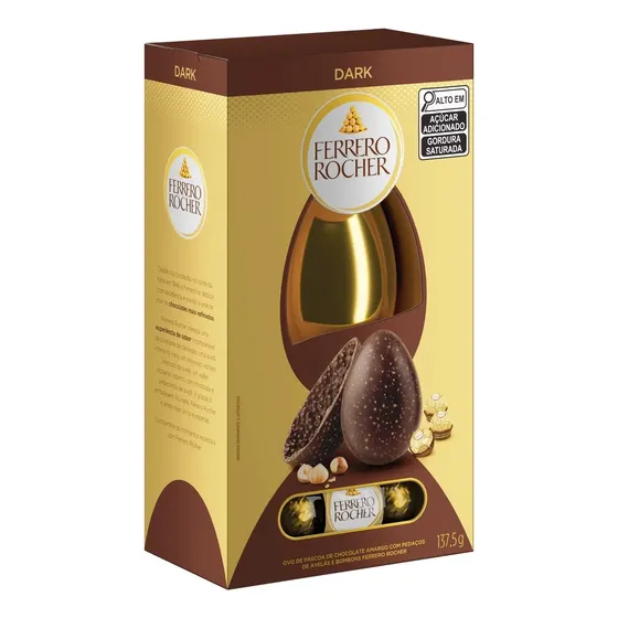 Ovo De Páscoa Dark Ferrero Rocher Caixa 137,5g